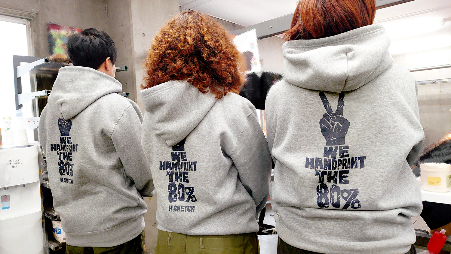 H.sketchお揃いユニフォームオリジナルプリント